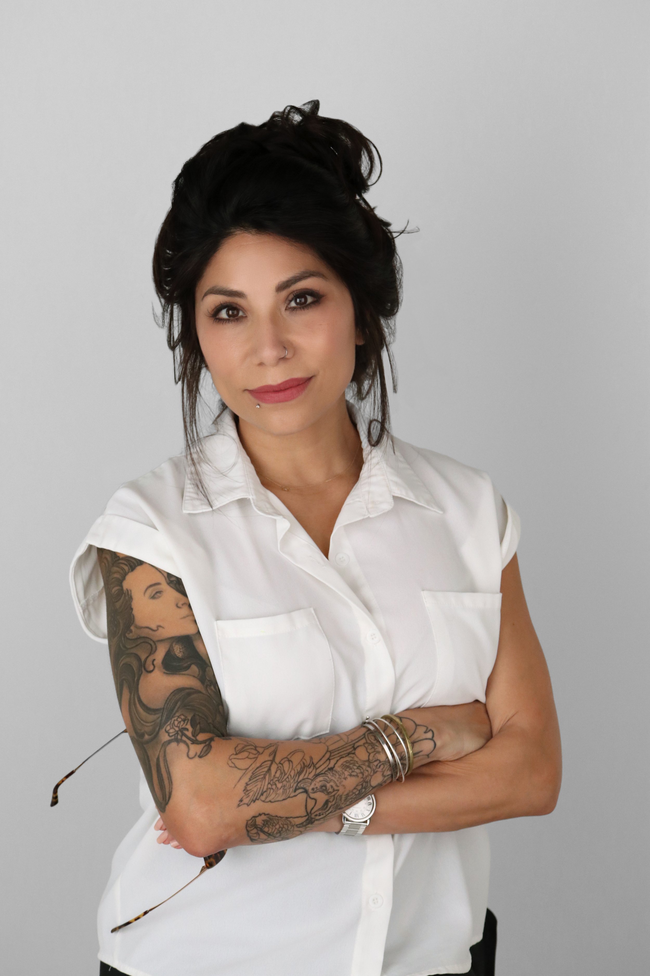 Woman's Headshot with Tattoos