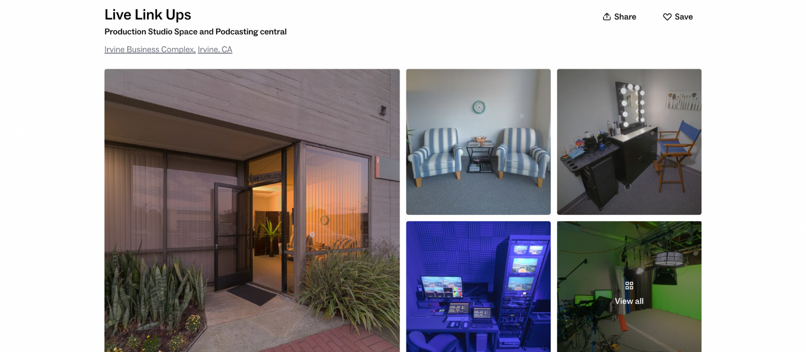 Live Link Ups - Photo Studio Irvine