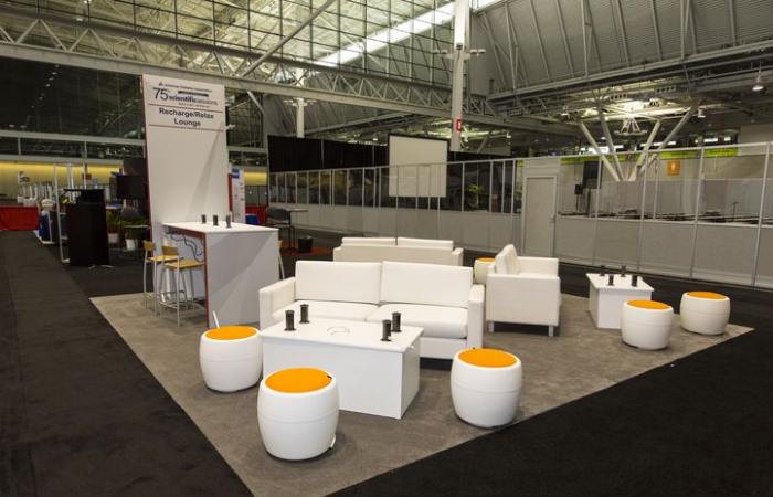 10. Relax & Recharge Lounge - Trade Show Ideas to Attract
