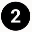 Black circular background with the white number 2 in the center.