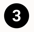 Number three on a black circular background