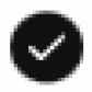 Checkmark inside a black circle.
