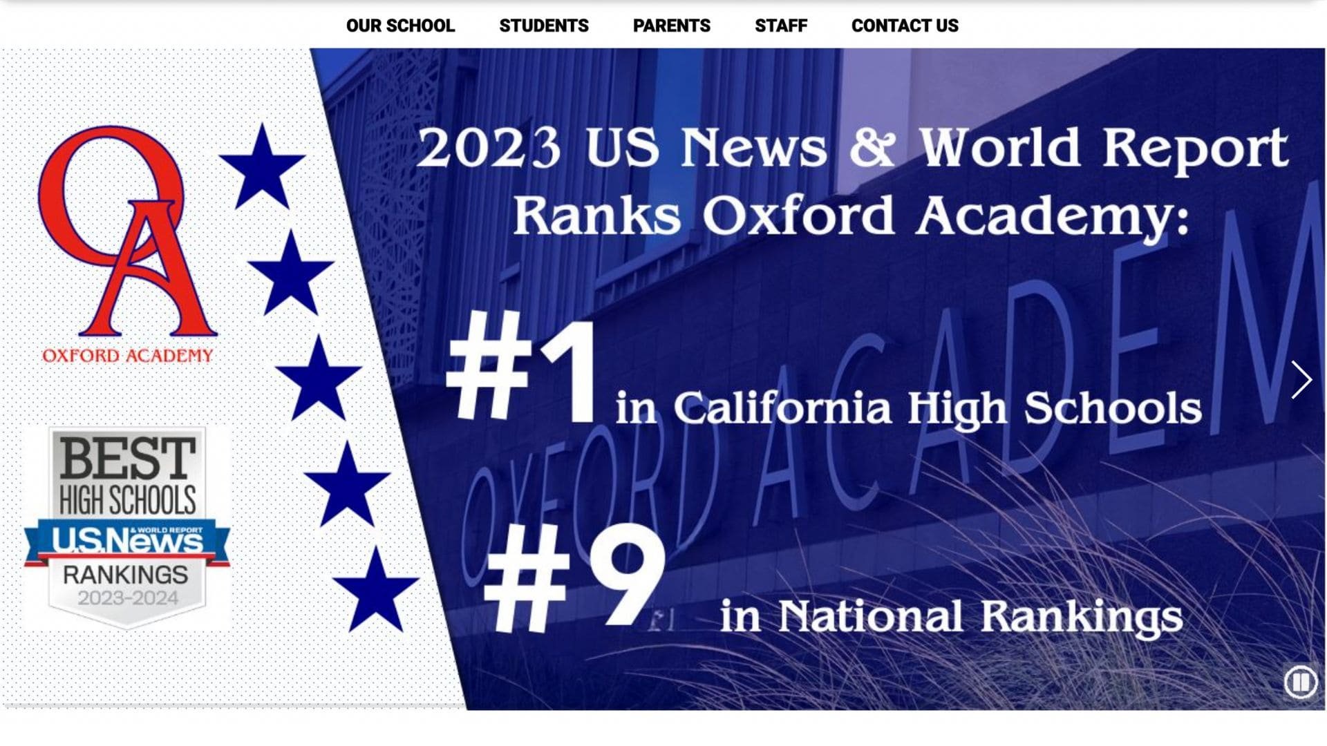 1. Oxford Academy . Best High Schools in Orange County